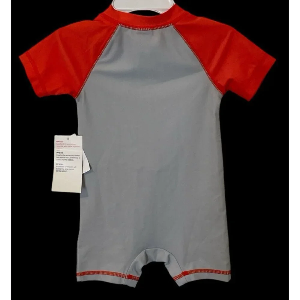 Old Navy Baby Romper Lifeguard In Training Swimsuit Size 6-12M Multicolor